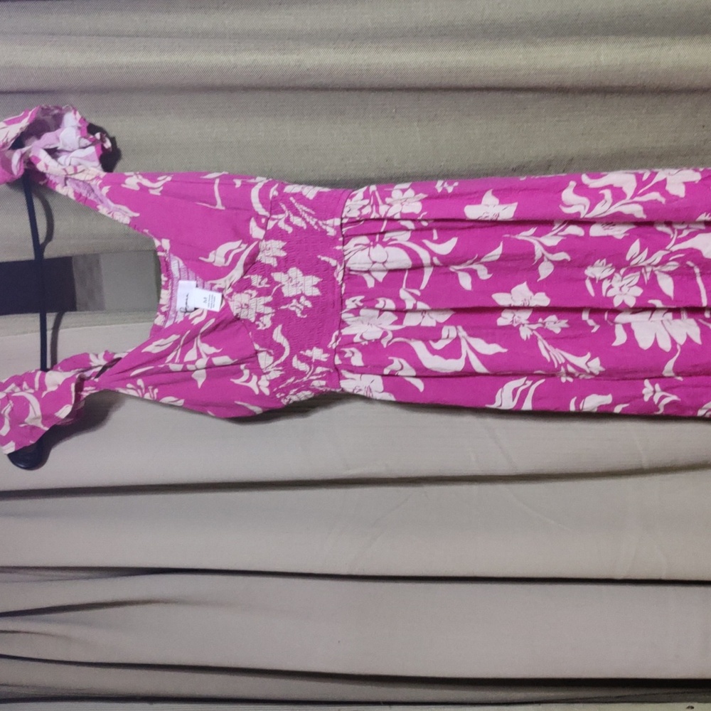 medium Japna pink and White Floral Ankle length Dress - Picture 7 of 9